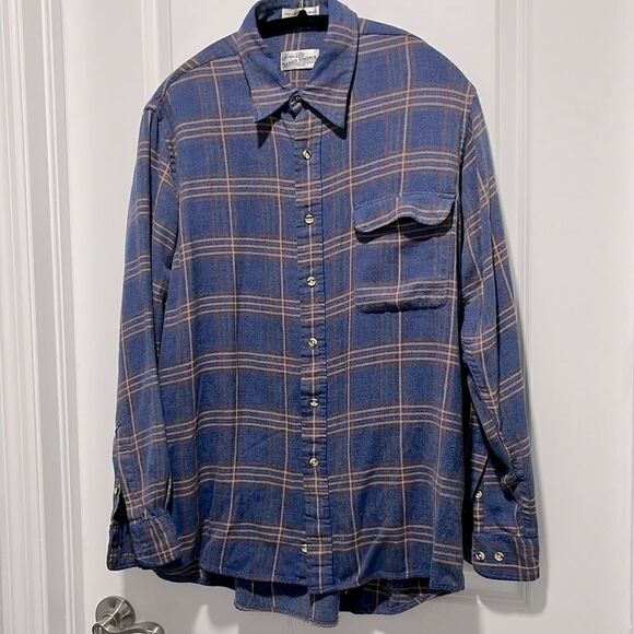 Sears and Roebuck Single Needle Threading Flannel Shirt Vintage - Picture 1 of 8
